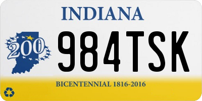 IN license plate 984TSK