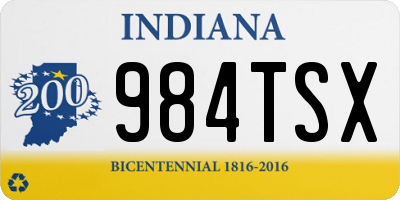 IN license plate 984TSX