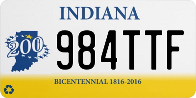 IN license plate 984TTF