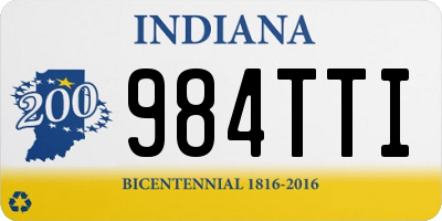 IN license plate 984TTI