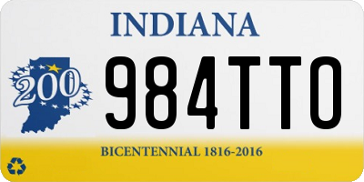 IN license plate 984TTO