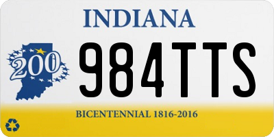 IN license plate 984TTS