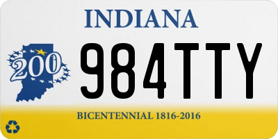 IN license plate 984TTY