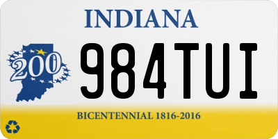 IN license plate 984TUI