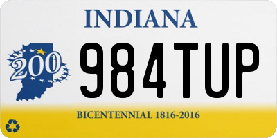 IN license plate 984TUP