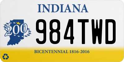 IN license plate 984TWD