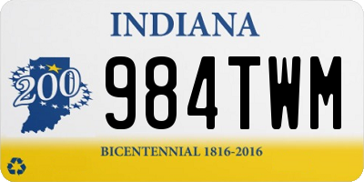 IN license plate 984TWM