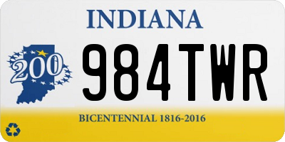 IN license plate 984TWR