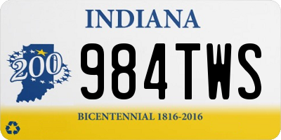 IN license plate 984TWS