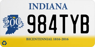 IN license plate 984TYB