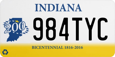 IN license plate 984TYC