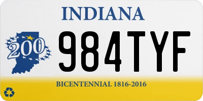 IN license plate 984TYF