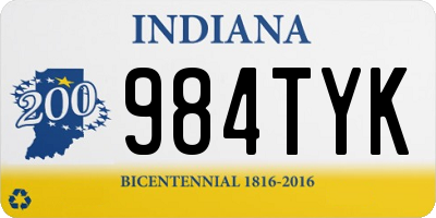 IN license plate 984TYK