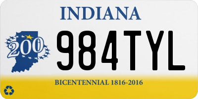 IN license plate 984TYL