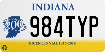 IN license plate 984TYP