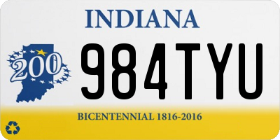 IN license plate 984TYU