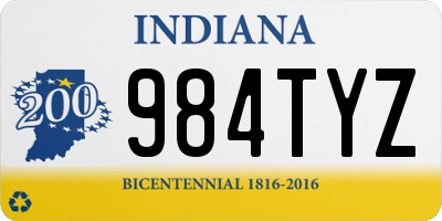 IN license plate 984TYZ