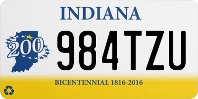 IN license plate 984TZU