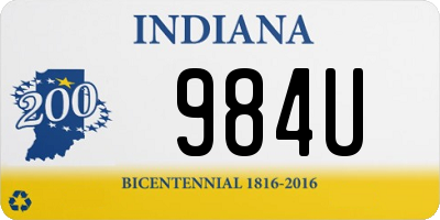 IN license plate 984U