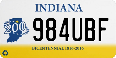 IN license plate 984UBF
