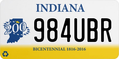 IN license plate 984UBR