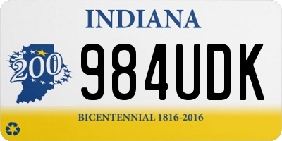 IN license plate 984UDK