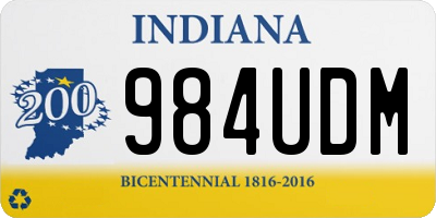 IN license plate 984UDM