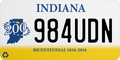 IN license plate 984UDN