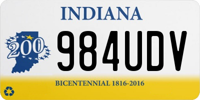 IN license plate 984UDV