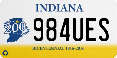 IN license plate 984UES