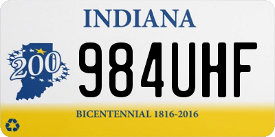 IN license plate 984UHF