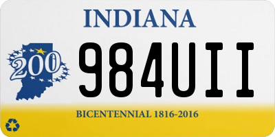 IN license plate 984UII