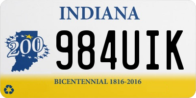 IN license plate 984UIK