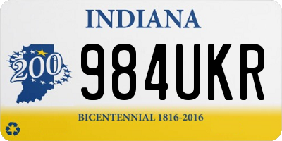 IN license plate 984UKR