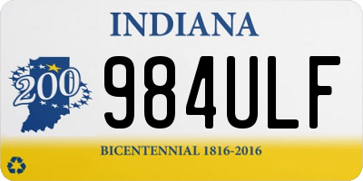 IN license plate 984ULF