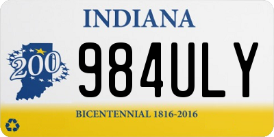 IN license plate 984ULY