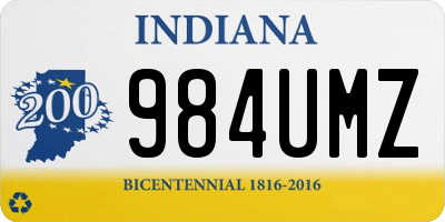 IN license plate 984UMZ