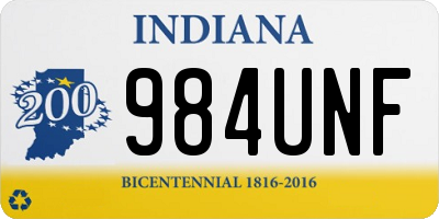 IN license plate 984UNF