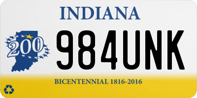 IN license plate 984UNK