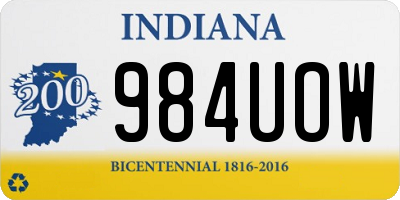 IN license plate 984UOW