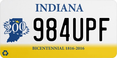 IN license plate 984UPF