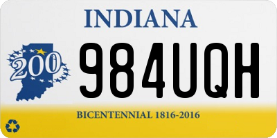 IN license plate 984UQH