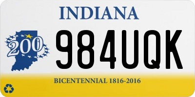 IN license plate 984UQK