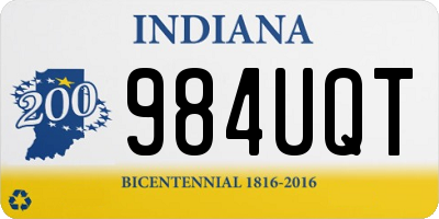 IN license plate 984UQT