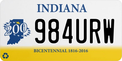 IN license plate 984URW