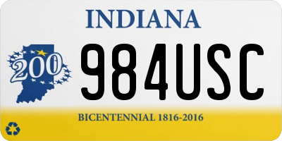 IN license plate 984USC