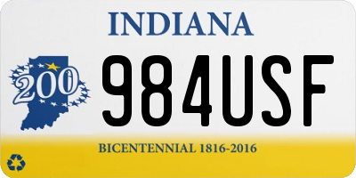 IN license plate 984USF