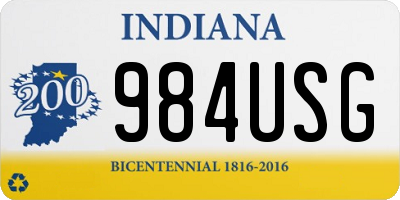 IN license plate 984USG