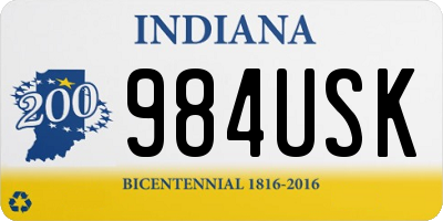 IN license plate 984USK