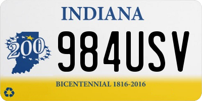 IN license plate 984USV